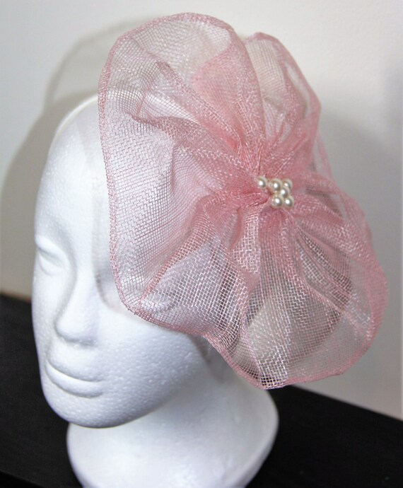 Pale Pink Flower Fascinator Floral Fascinator Wedding