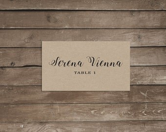 Place card template, wedding place cards, place cards wedding, place cards printable, place cards for wedding place cards calligraphy rustic