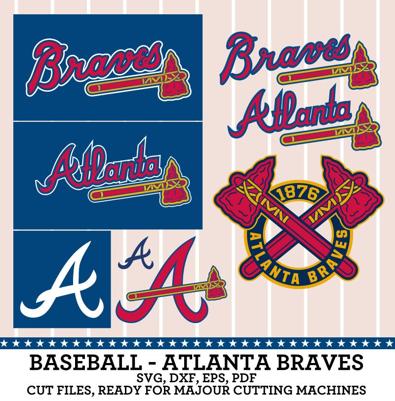 Download Atlanta Braves Baseball Logo Numbers SVG dxf by ...