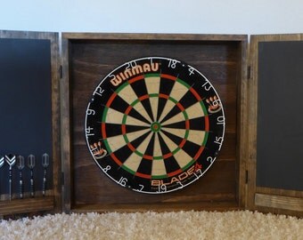 Dartboard Cabinet/ Modern Dartboard Cabinet/ Wall Mounted Cabinet/ Wood Cabinet/ Custom Dart Board Cabinet/ Gift for him