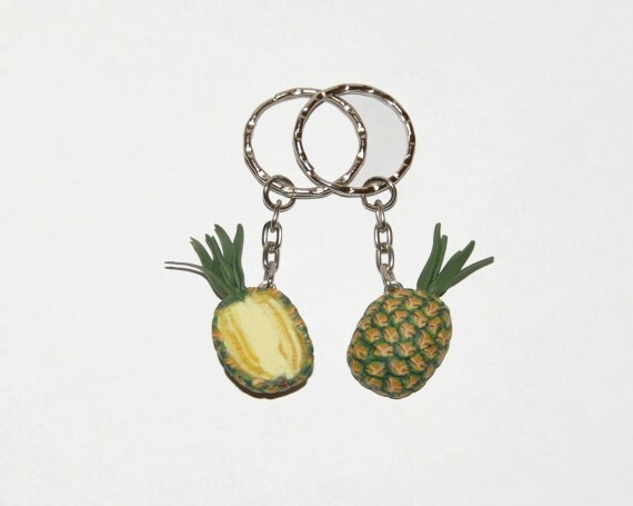 bff pineapple friendship keychains set of 2 best friends bff pineapple friendship keychains set of 2 best friends