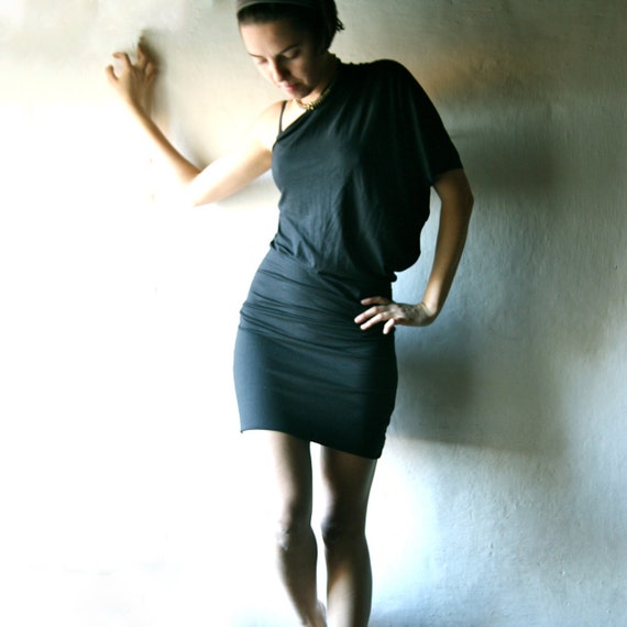 one shoulder t shirt dress