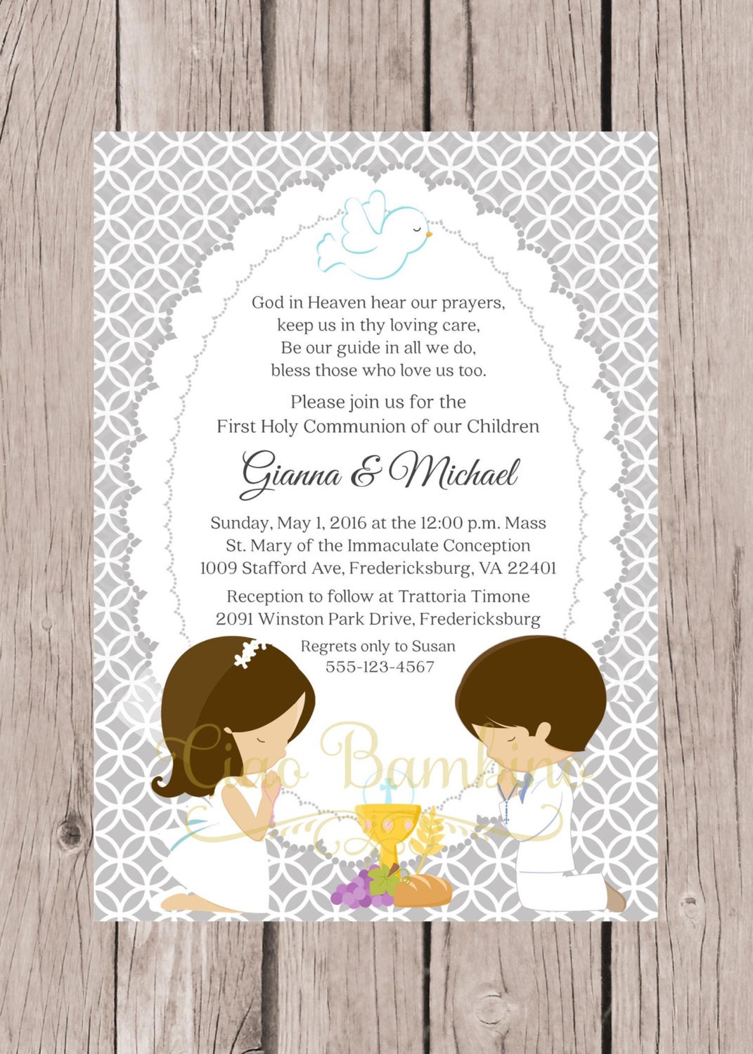 Confirmation Invitations For Twins 10
