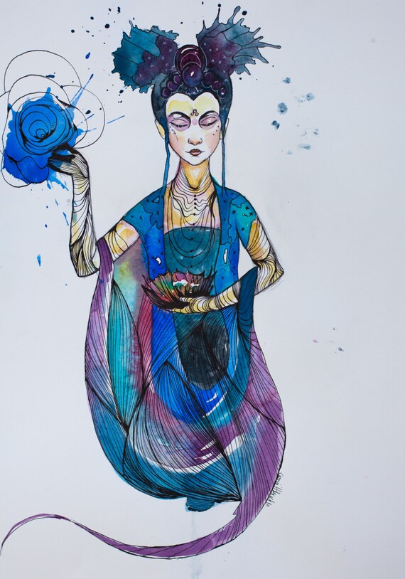 Quan Yin healing art print