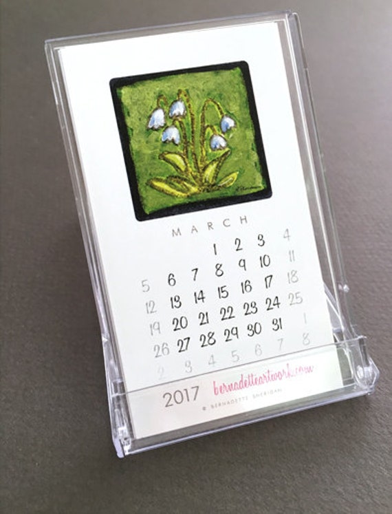 Sale 2017 mini desk calendar with stand coworker gift new
