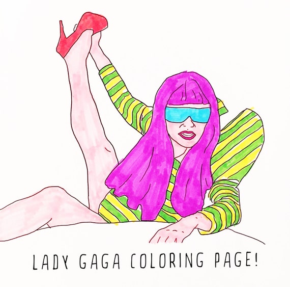 lady gaga coloring pages to print - photo #46