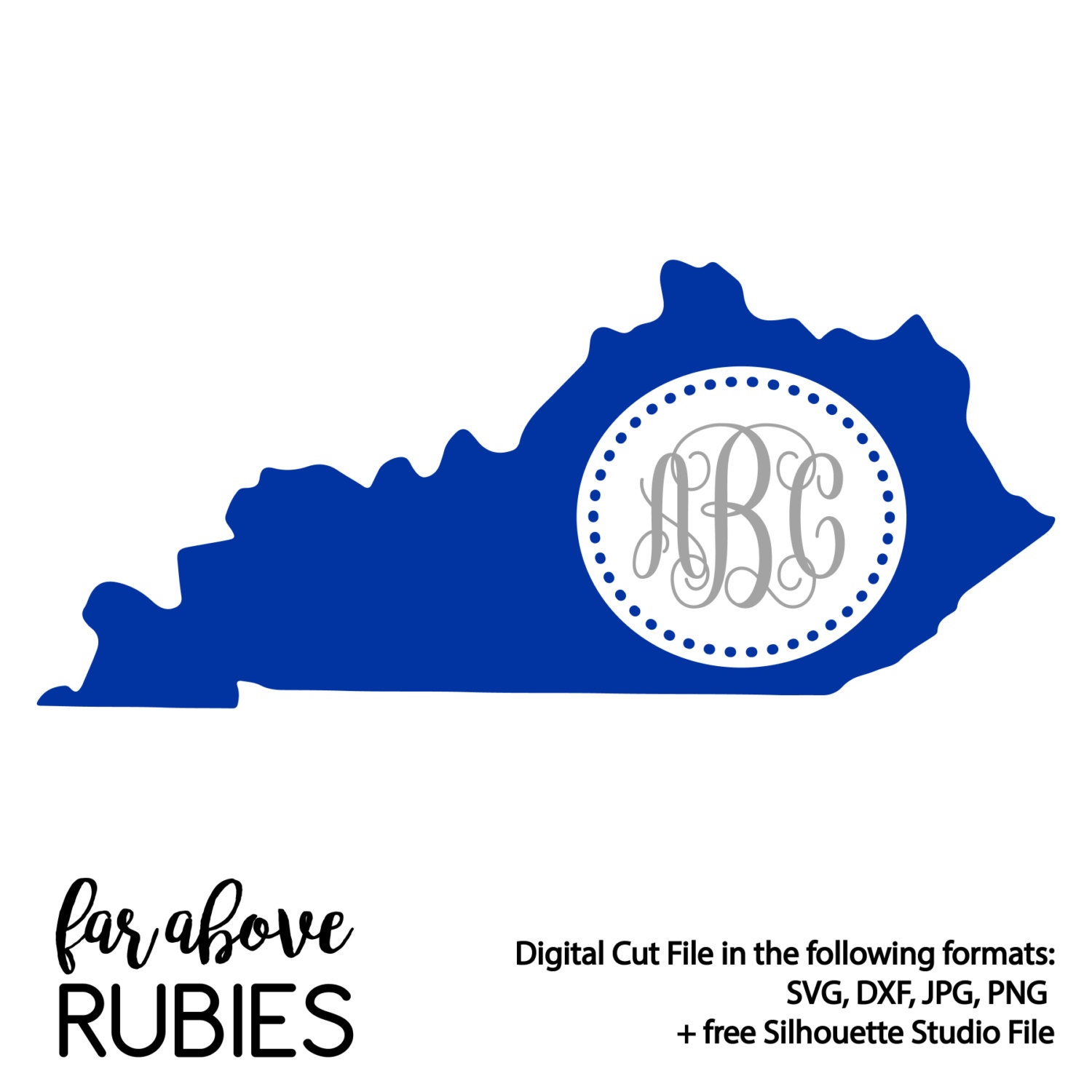 Download Kentucky State Shape for Monogram monogram NOT included SVG
