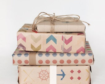 Pick & Mix | Wrapping Paper | Gift Wrap | 3 Sheets | Toodles Noodles