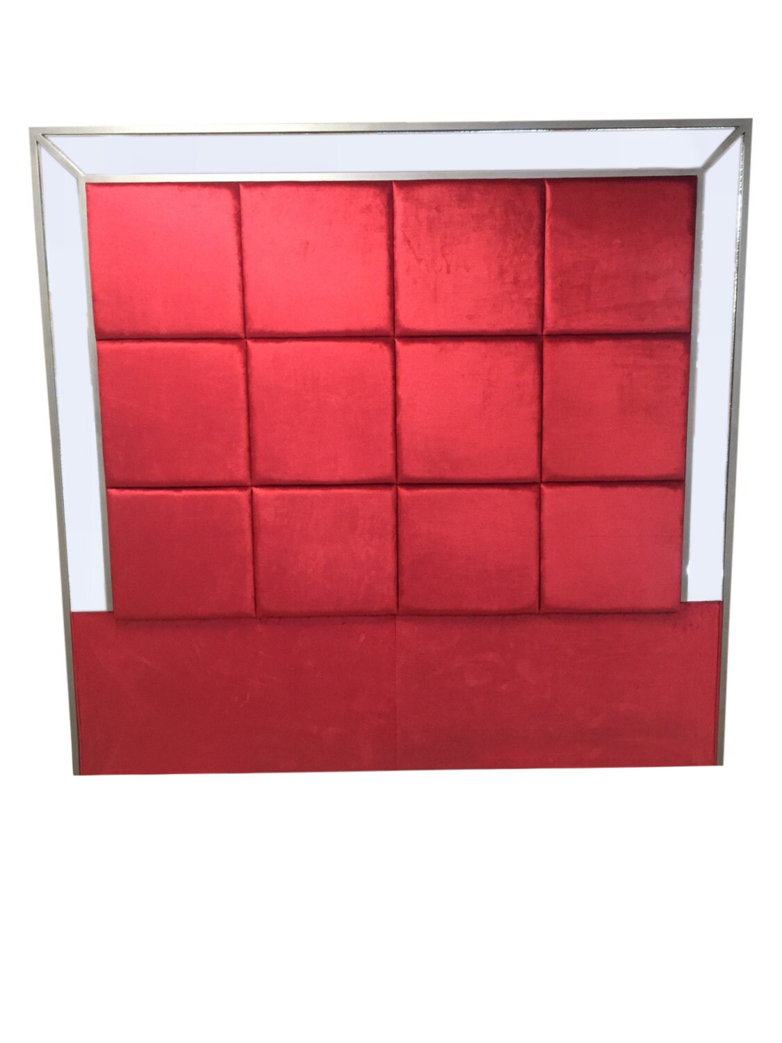Red Velvet Extra Tall King Size Tufted Headboard Square Tuft - ðzoom red velvet extra tall king size tufted headboard square tuft - ðzoom