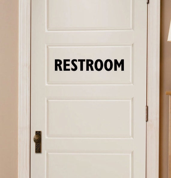 Restroom Decal vinyl lettering vinyl letters decor