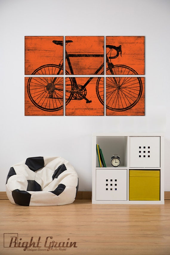 Kids Room Wall Art Large Road Bike Print Bicycle by RightGrain