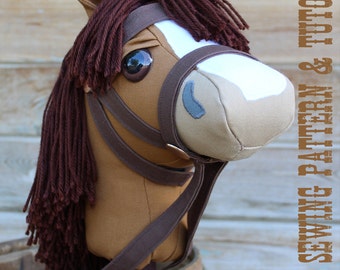 Stick Horse Sewing Pattern and Tutorial Rustic Horseshoe's Mustang Collection Stick Horse Hobby Horse Pattern