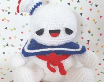 Ghostbusters Stay Puft Marshmallow Man Amigurumi Pattern PDF - Instant Download