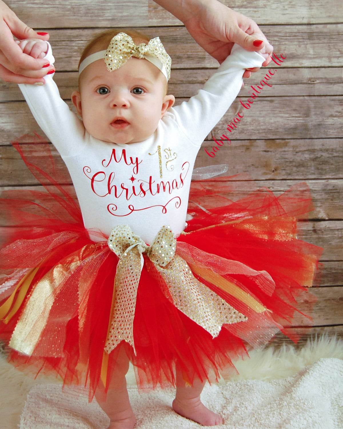 My First Christmas Baby Girl Christmas Outfit Babies First
