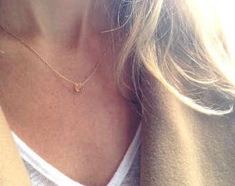 Citrine necklace - Gold Filled Citrine Necklace - November Birthstone - Yellow Birthstone - Simple Necklace - Minimalist Necklace