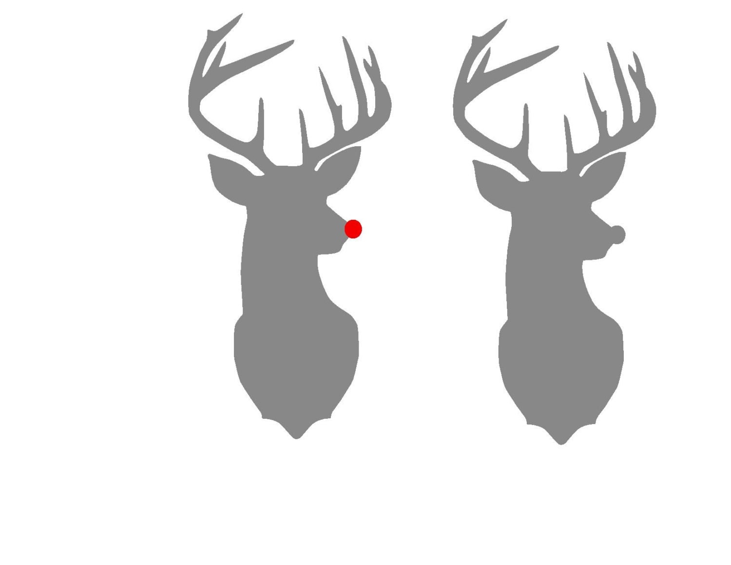Download Rudolph the Red Nosed Reindeer Silhouette SVG Instant Download