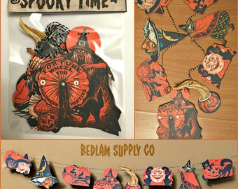 Old Time Halloween Garland Banner