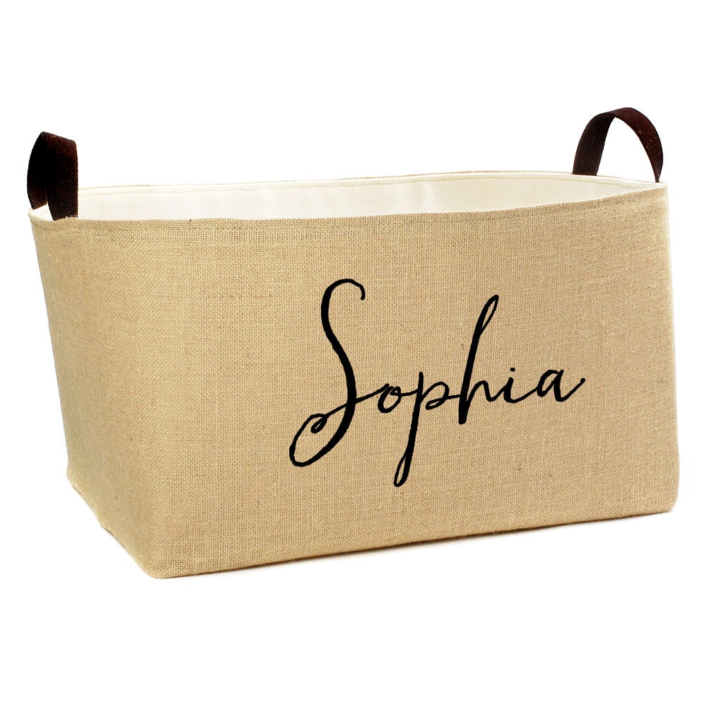 Sophia XL Burlap Storage Bin