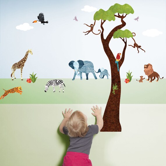Jungle Safari Wall Stickers Pics Photos