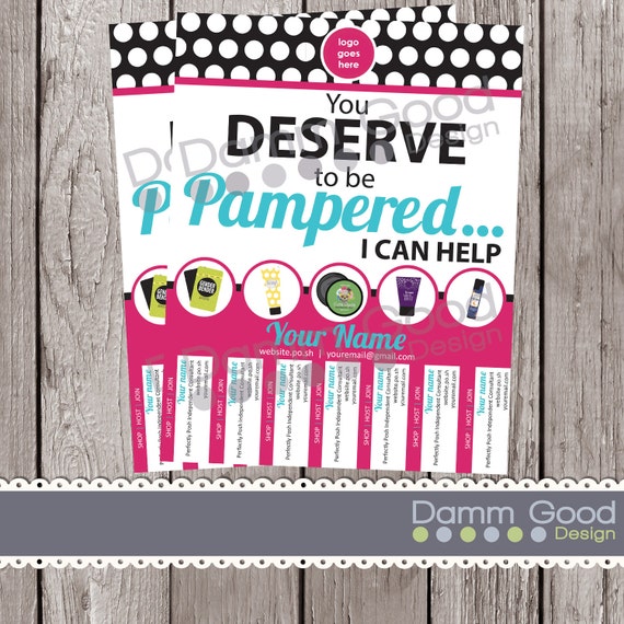 Perfeclty Posh inspired pull tab flyer pull by DammGoodDesign