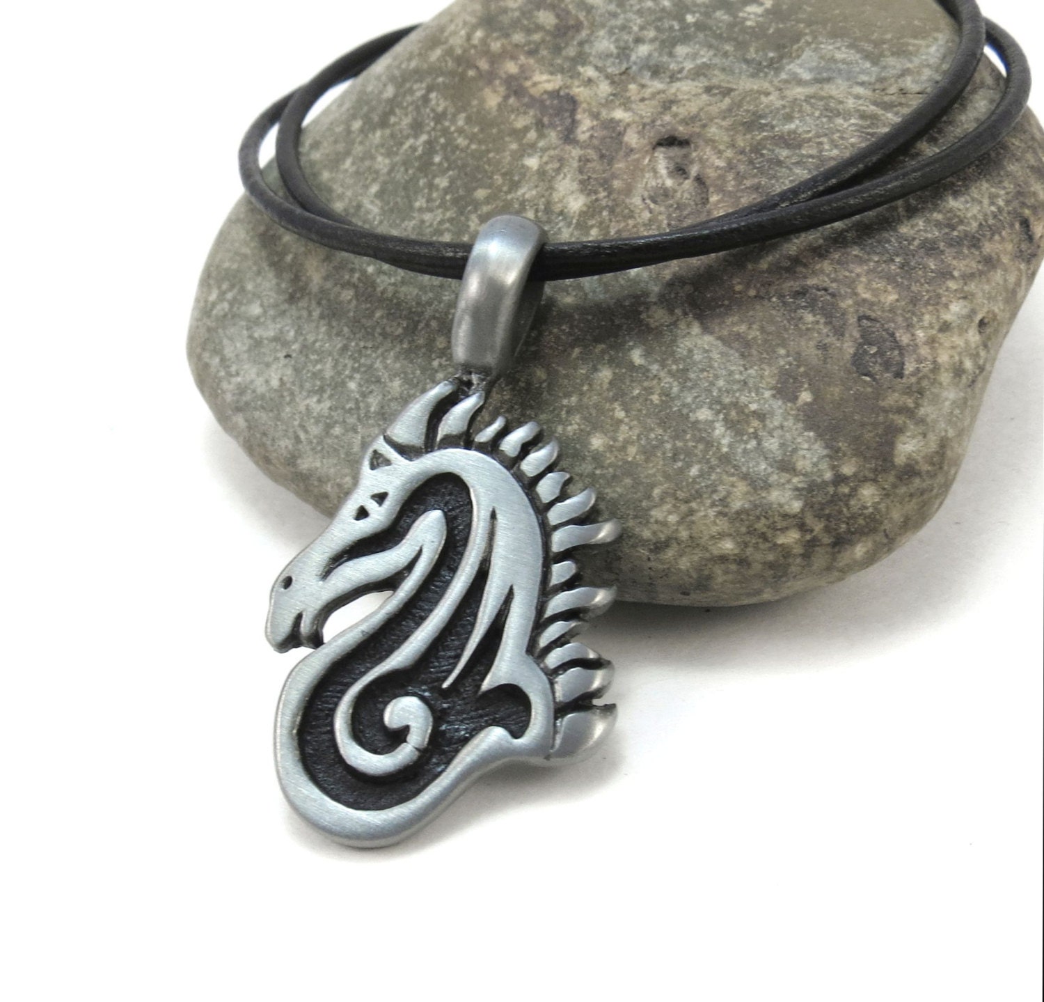 Mens Horse Necklace Tribal Wild Horse Pendant Horse Jewelry