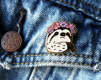 Linda Enamel Pin - Sloth Pin