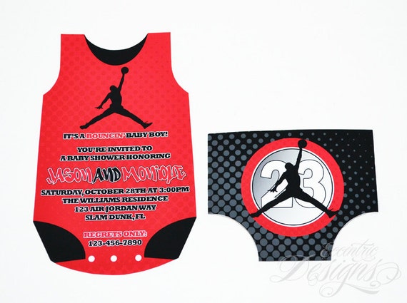 Air Jordan Baby Shower Invitation You Print Jumpman