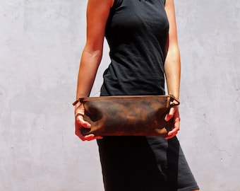 Brown leather clutch, leather clutch, brown clutch, evening clutch bag, handbag clutch, leather handbag, clutch bag, handmade leather bag