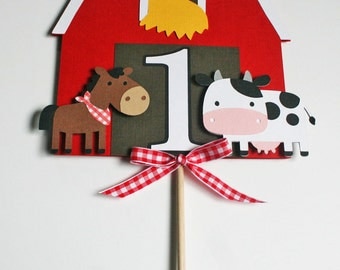 Farm Cake Topper / Barn Cake Topper