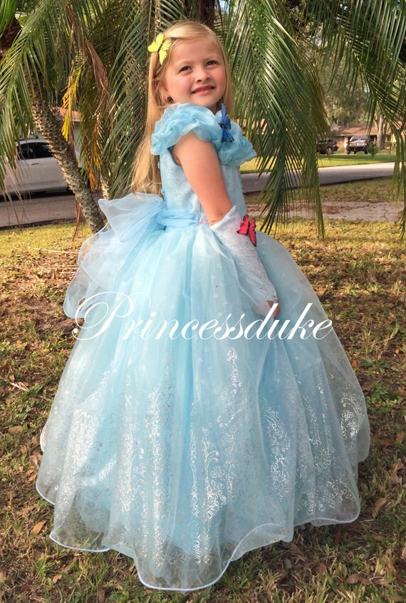 Princess Cinderella Ella Blue With Butterflies Inspired