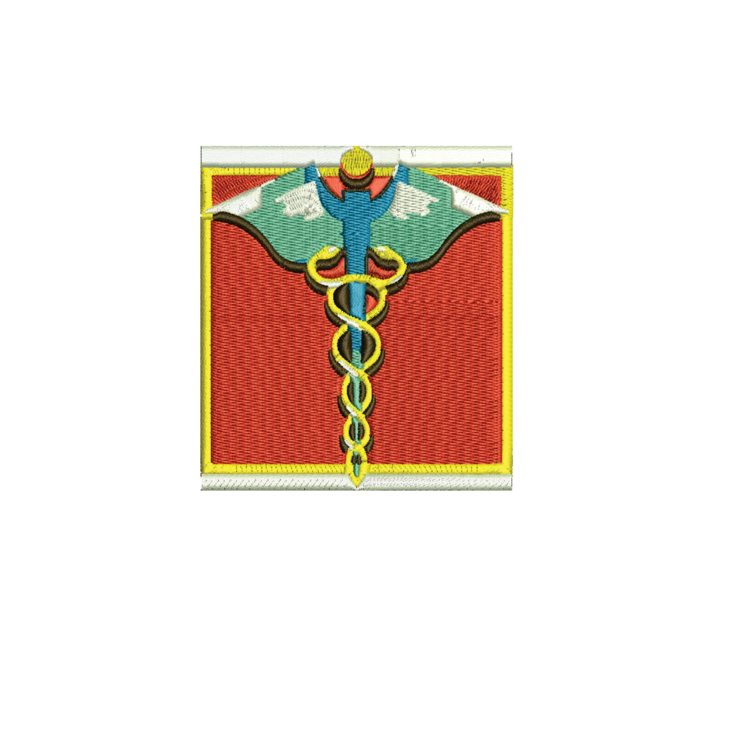 embroidery design Medical symbol Caduceus Embroidery Design