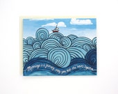 Wedding wishes - Congrats wedding card - marriage is a journey - nautical - waves - may you ride the waves together / WED-WAVES