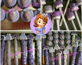 Sophia the 1st Dessert Station, Sophia the First Party Pack, Princess Sophia Party Favors, Sophia 1st Oreos, Sophia 1st Pretzels