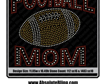 football mom rhinestone template for girls, women, use with cricut, Scan n cut, Silhouette, DIY 16-120