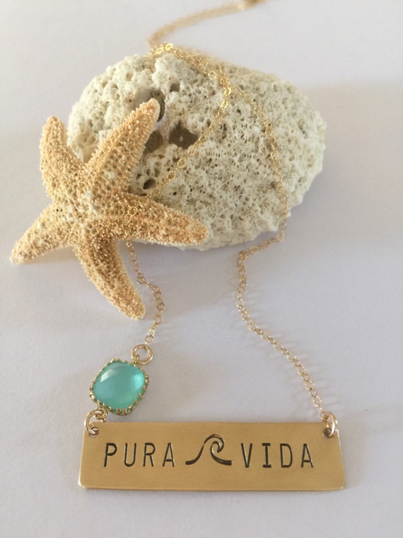 Pura vida bar necklace Clearance
