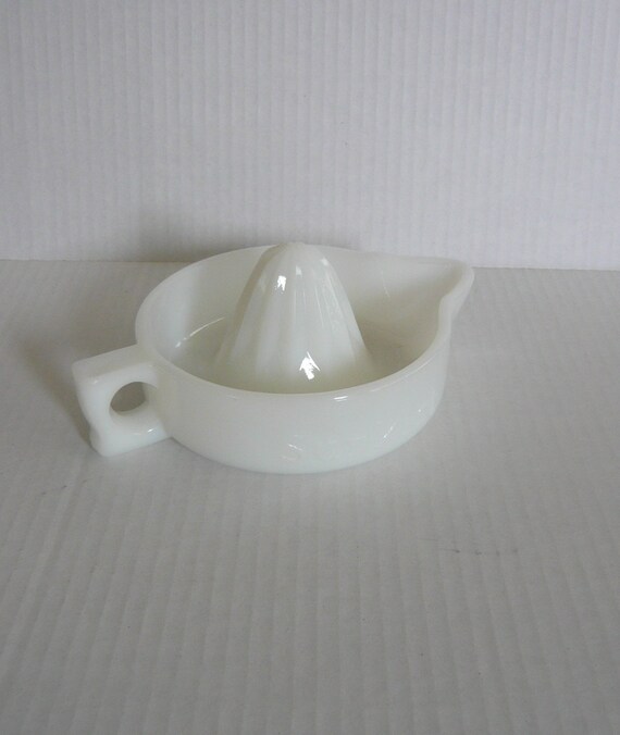 Sunkist Milk Glass Juicer Reamer
