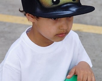 Black NINJA Snapback hat | Cole Baseball Cap | Flat peak | Black ninjago, Personalized, custom named, airbrushed ninja gift for boy and girl