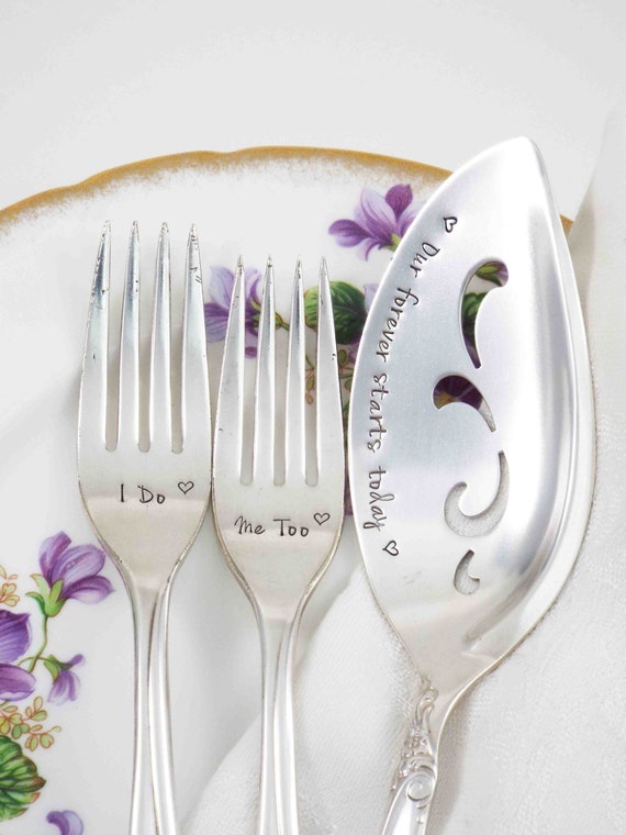  Wedding  Forks  and Server Wedding  Knife  Set  Cake  Table