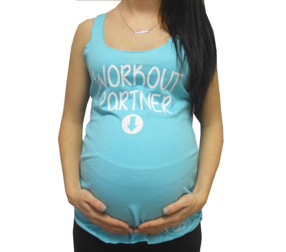 Workout Partner Tank Top. Pregnancy Tank. Maternity Tank.