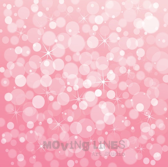 Pink Bokeh Backdrop Digital Newborn Baby Girl Birthday