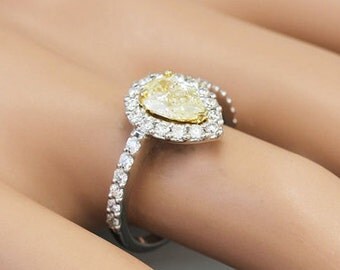 14k White Gold Round Cut Diamond Engagement by asparklingworld