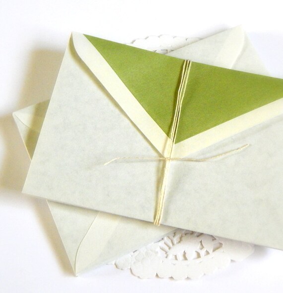 Vintage Stationery Envelopes. Lined Envelopes. Invitation