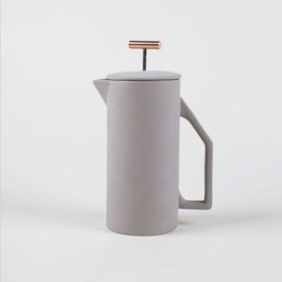 850 mL Ceramic French Press Gray by YieldDesignCo on Etsy
