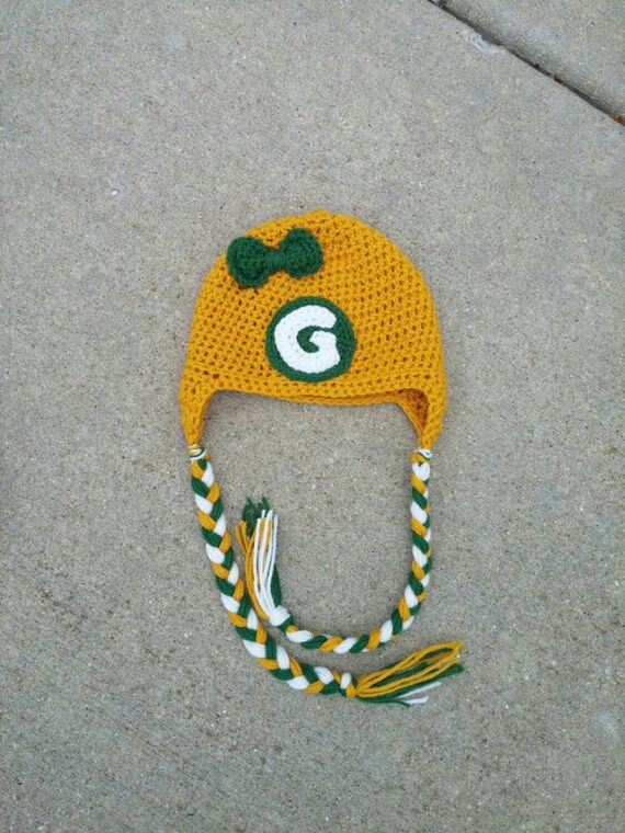 ALREADY MADE Ready to ship Green Bay Packers Crochet Hat