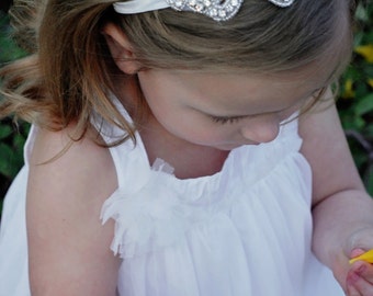 Rhinestone headband- Flower girl headband-Jeweled Headband- Bling headband- Wedding headband