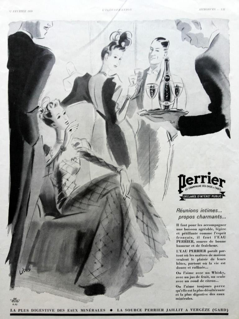 PERRIER vintage ad French mineral water advertising magazine