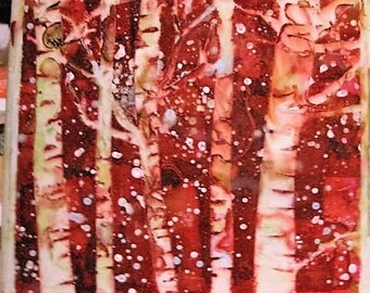 Red Winter Sky on Tile