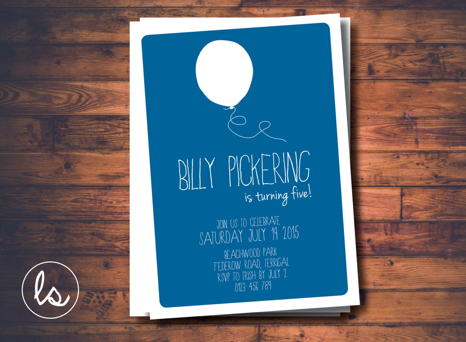 DIY PRINTABLE Balloon Birthday Invitation by LoveStoryInvitations