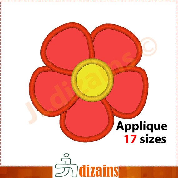 Flower Applique Design. Flower embroidery design. Embroidery
