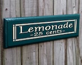 Lemonade 25 cents Wood Sign -  FAAP, HAFAIR, OFG, TeamHaHa